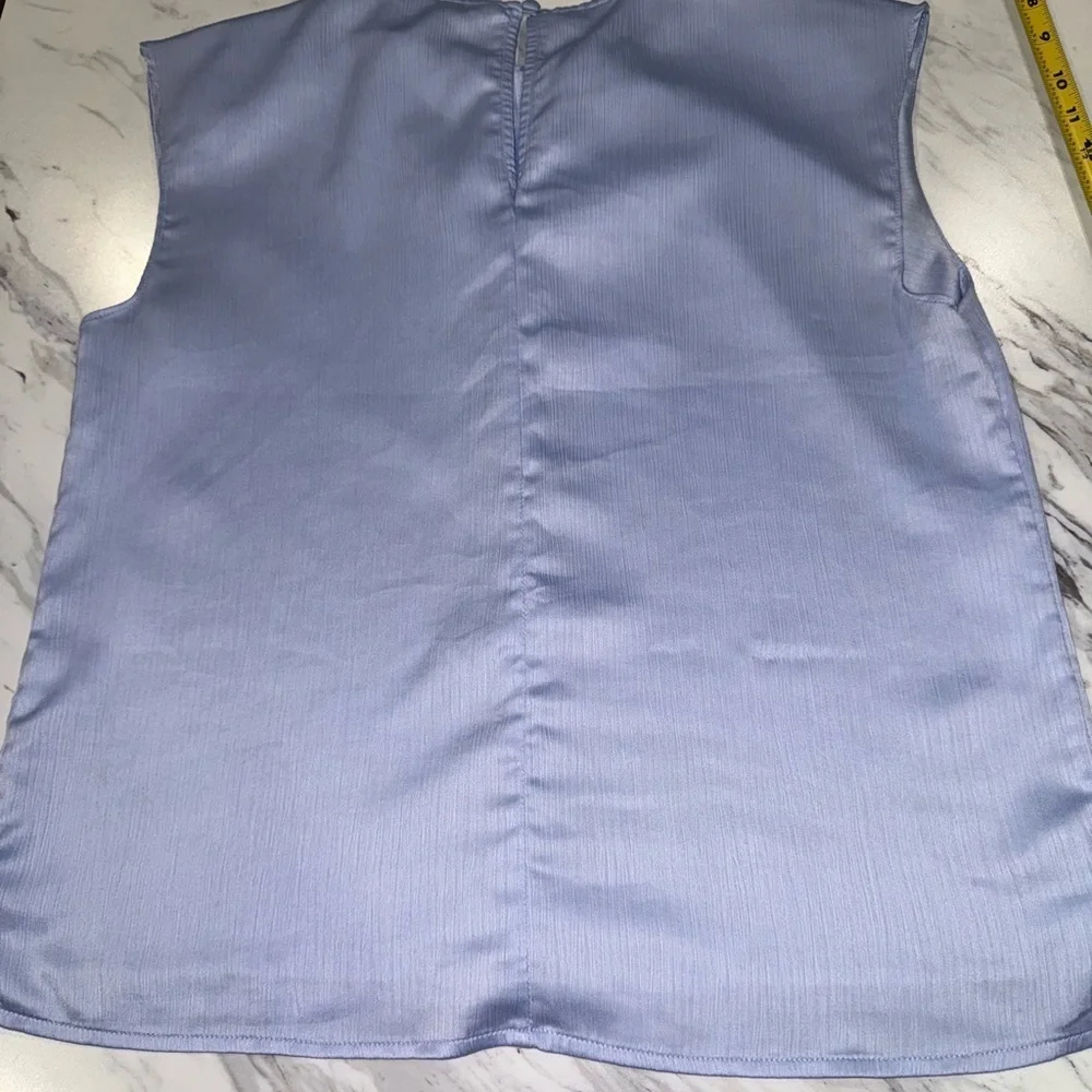 Nine West Light Blue Satin Top - Picture 4 of 10